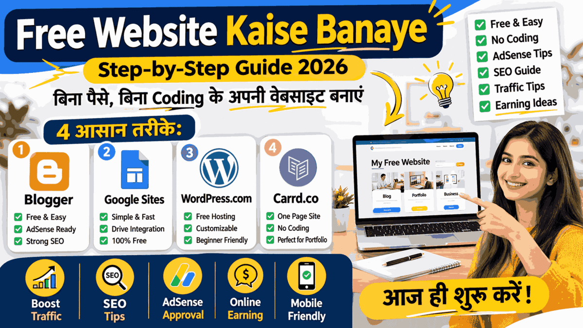Free Website Kaise Banaye